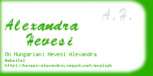 alexandra hevesi business card